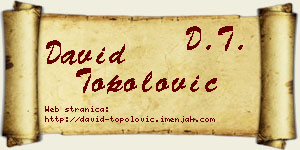 David Topolović vizit kartica
